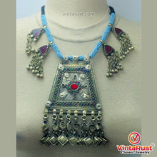 Load image into Gallery viewer, Turquoise Beaded Chain Pendant Necklace

