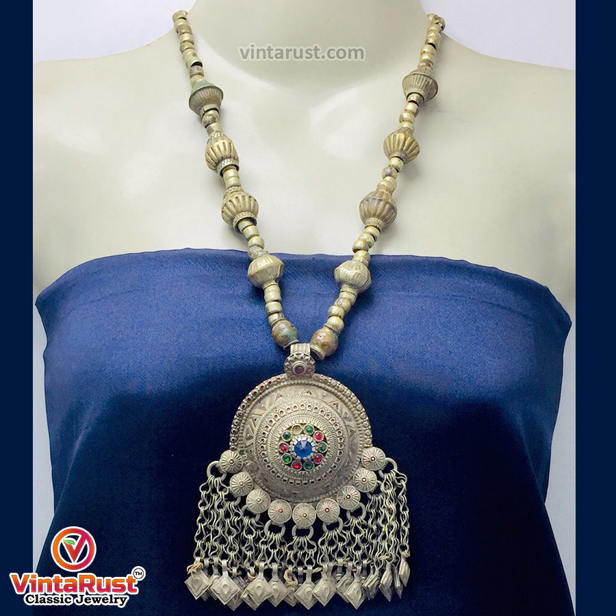 Vintage Kuchi Tribal Pendant Necklace
