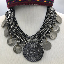 Load image into Gallery viewer, Vintage Coins and Silver Bells Choker Necklace
