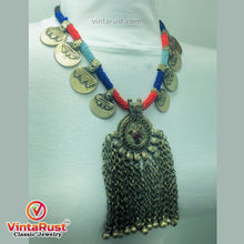 Load image into Gallery viewer, Vintage Coins Necklace With Dangling Pendant
