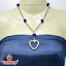 Load image into Gallery viewer, Handmade Vintage Heart Shaped Dangling Pendant Necklace
