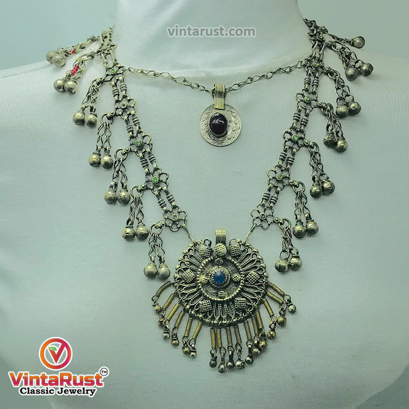 Vintage Kuchi Boho Bib Necklace