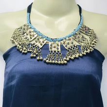 Load image into Gallery viewer, Vintage Necklace With Dangling Pendants and Turquoise Beading
