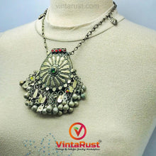 Load image into Gallery viewer, Vintage Massive Pendant Necklace With Dangling Bell
