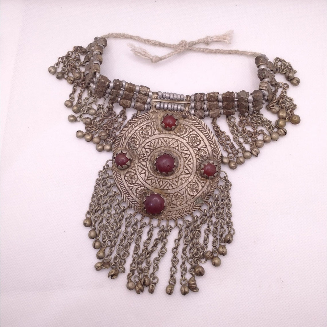 Afghan Vintage Necklace, Statement Necklace