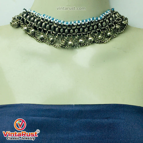 Vintage Silver Bells Choker Necklace