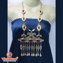 Load image into Gallery viewer, Vintage Turkmen Long Chain Massive Pendant Necklace
