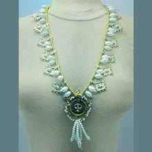 Load image into Gallery viewer, White Pearls and Beaded Tribal Jewelry Set
