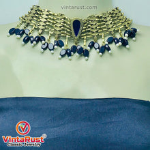 Load image into Gallery viewer, Woven Pearls and Stones Afghani Choker
