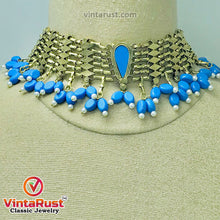Load image into Gallery viewer, Vintage Woven Pearls and Stones Afghani Choker
