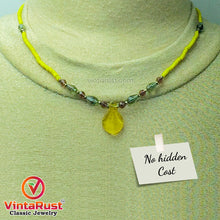 Load image into Gallery viewer, Yellow Beaded Chain Necklace
